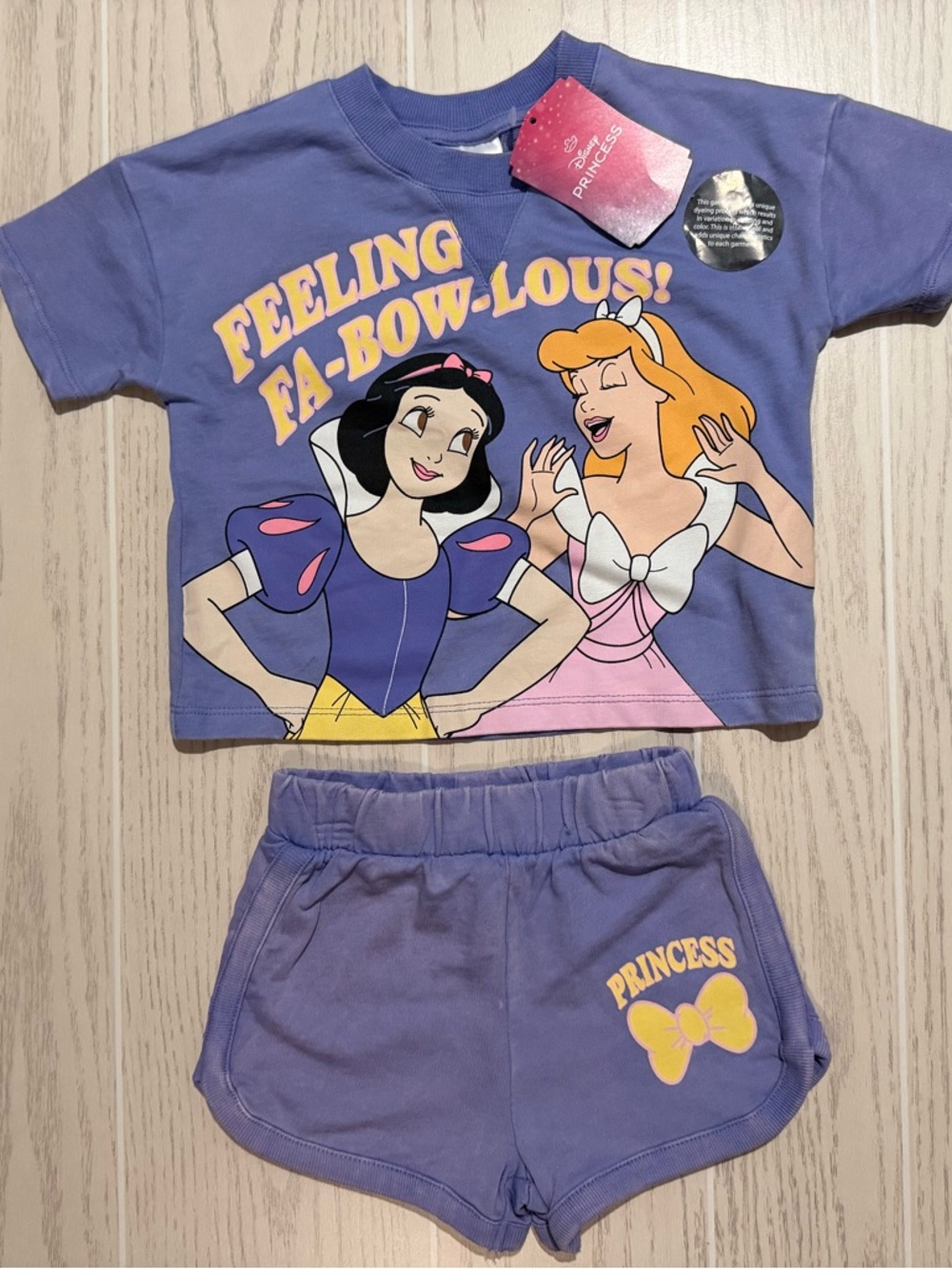 Disney Princess Snow White Outfit Set 2T Girls Purple Shorts Shirt NWT‎